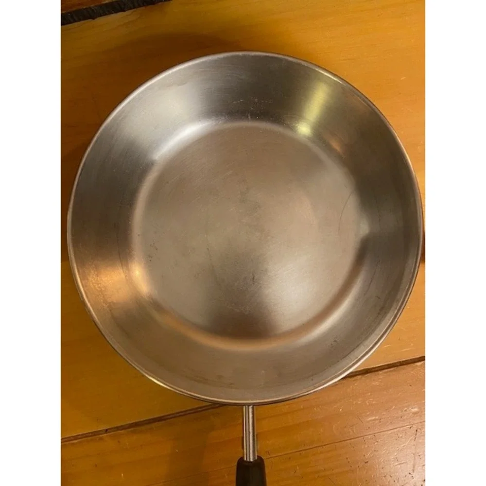 Revere Ware 7 Inch Skillet Copper Clad Bottom Stainless Steel Pan with Lid 91f